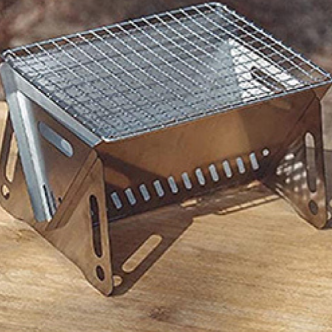 Portable Barbecue, Foldable in Stainless Steel.