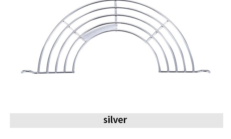 Stainless steel draining frying oil rack.