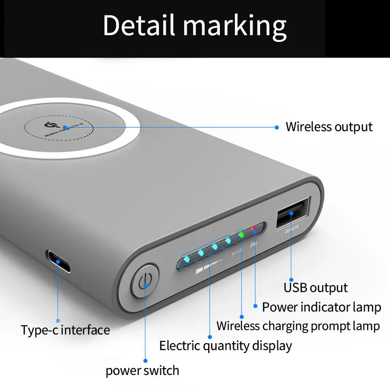 Powerbank portable charger 100000 mah wireless.