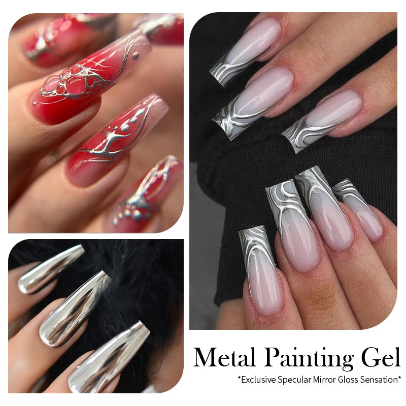 Metallic effect gel varnish for nail painting - 5ml