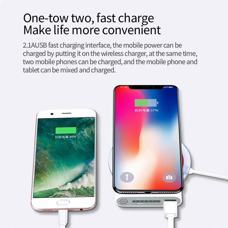 Powerbank portable charger 100000 mah wireless.