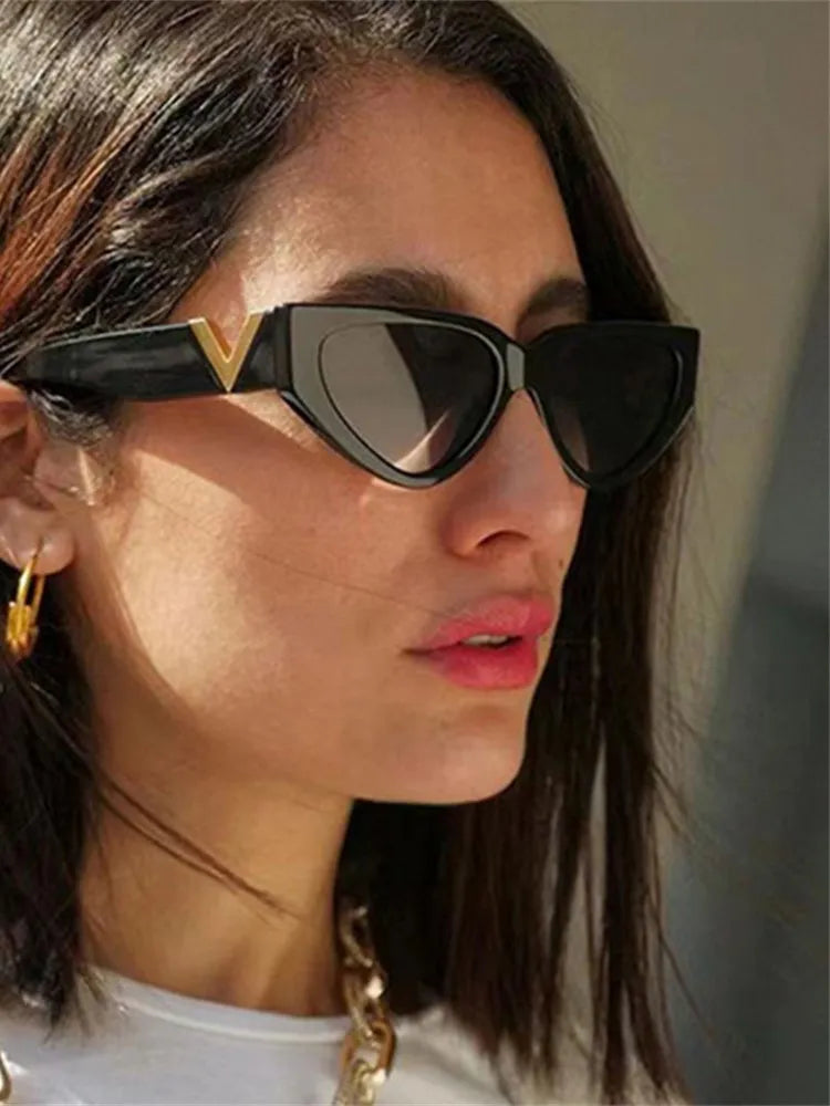 Vintage Sunglasses Luxury Cat Eyt