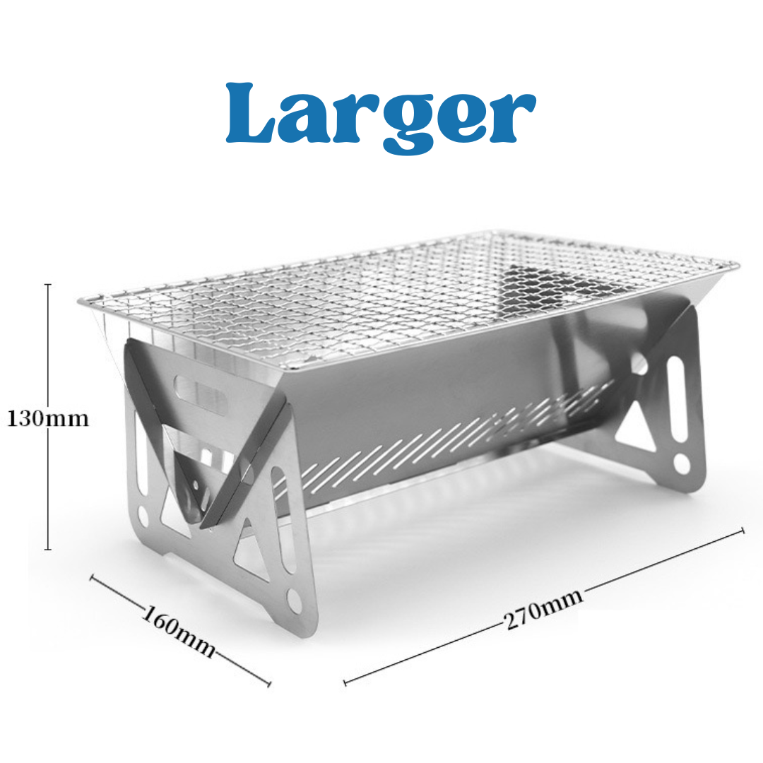 Portable Barbecue, Foldable in Stainless Steel.