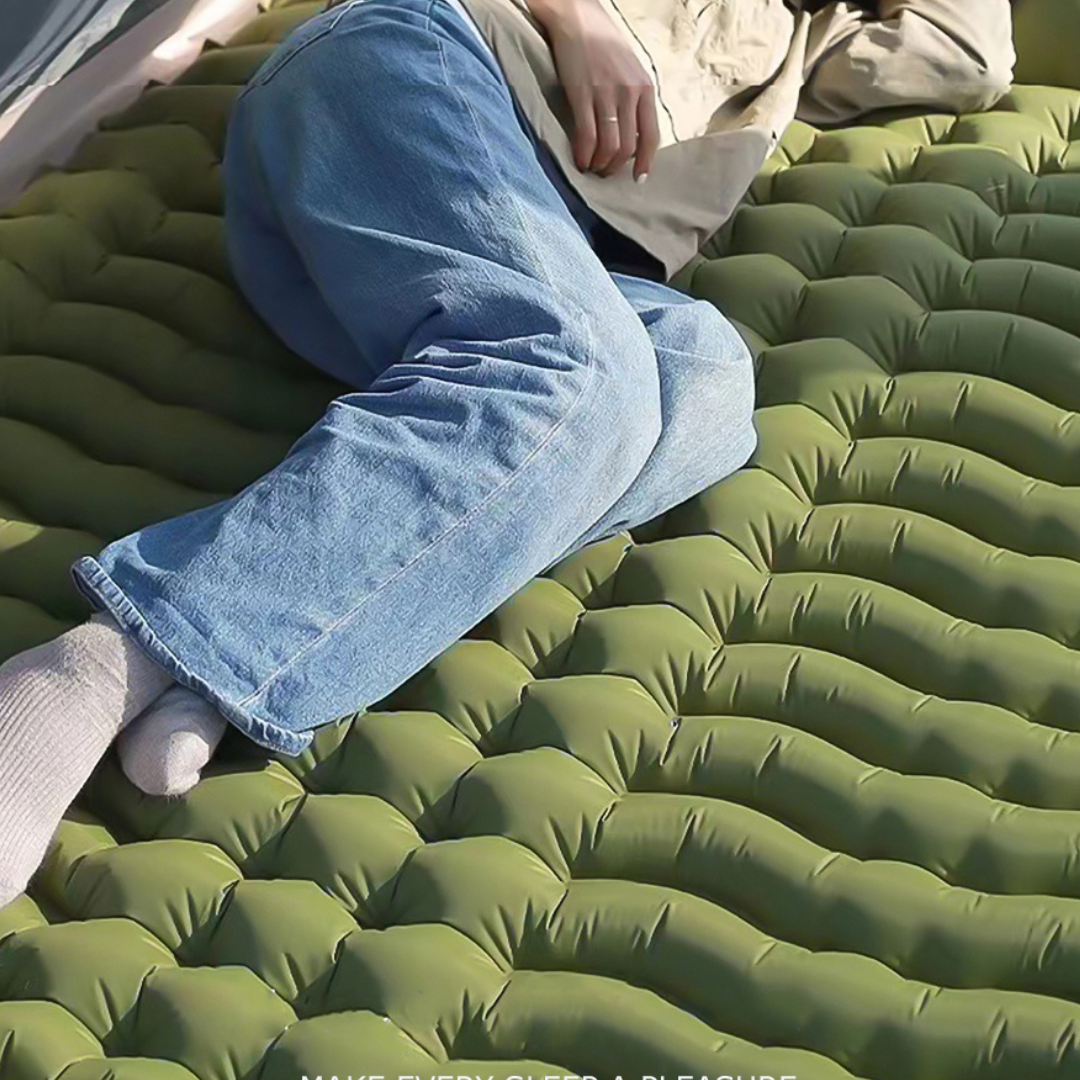 Inflatable Double Mattress With Pillow.