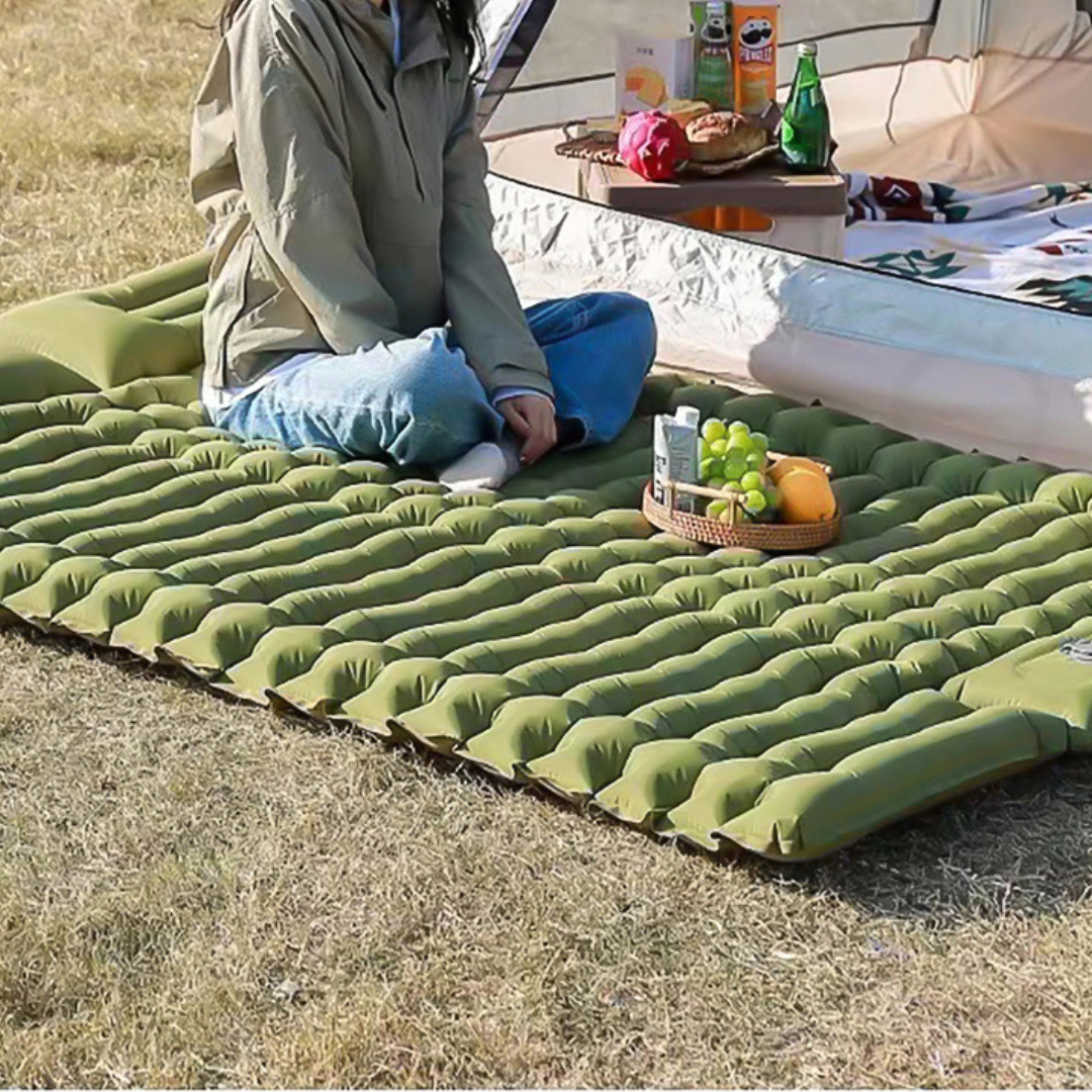 Inflatable Double Mattress With Pillow.