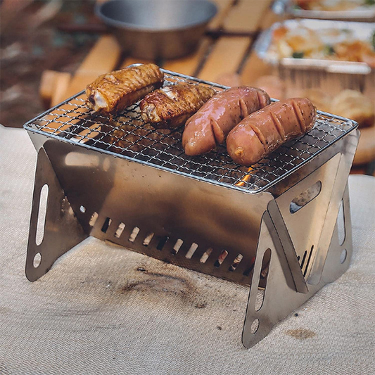 Portable Barbecue, Foldable in Stainless Steel.