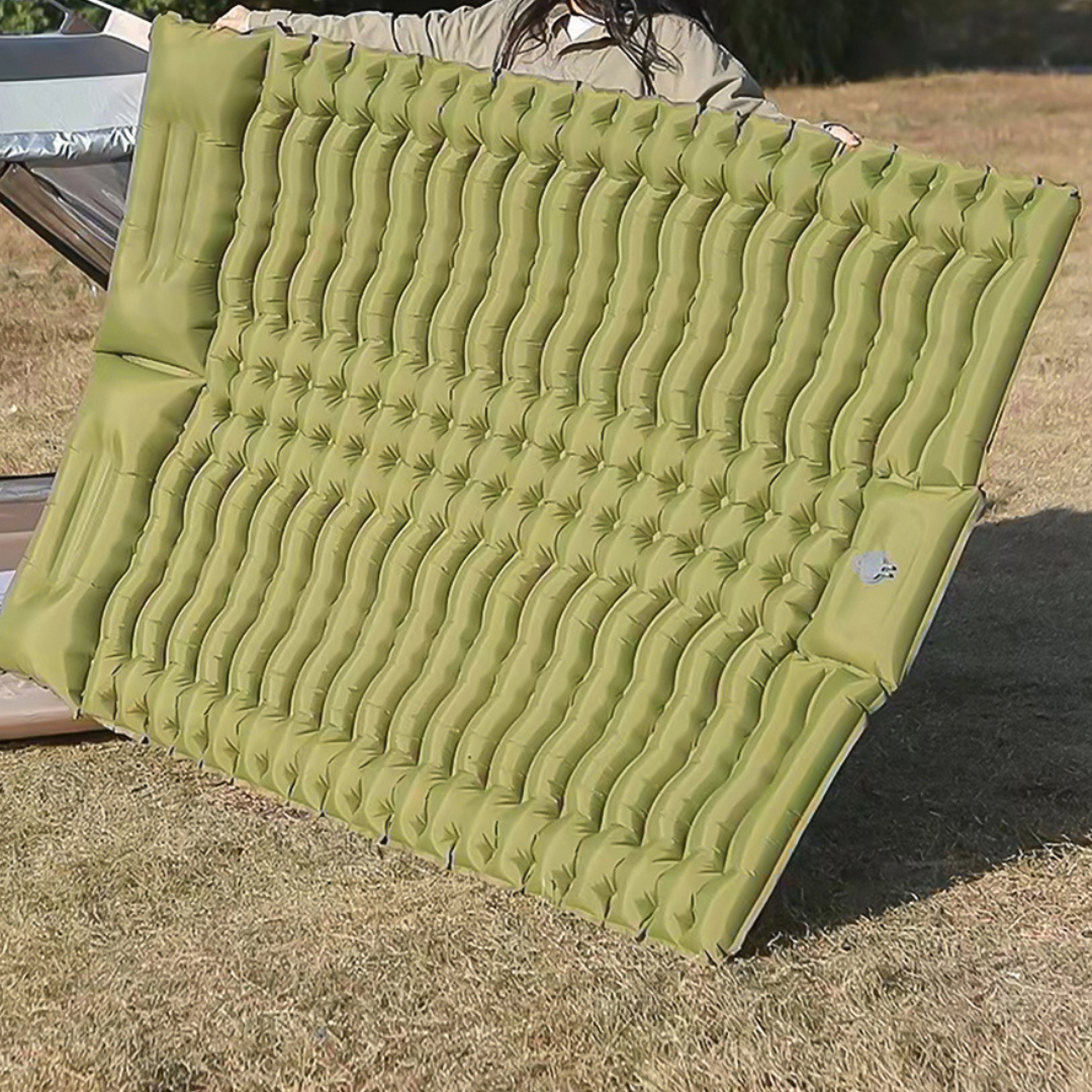Inflatable Double Mattress With Pillow.